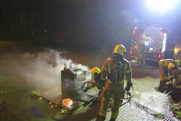 Brand in ondergrondse container gedoofd