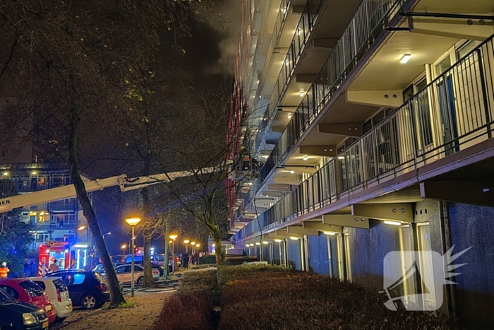 Uitslaande brand in flatwoning