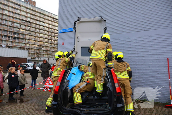 Grote belangstelling bij oefening