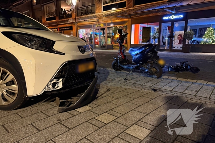 Scooter en auto betrokken bij ongeval