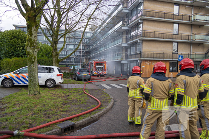 Wooncentrum deels ontruimd wegens containerbrand in berging