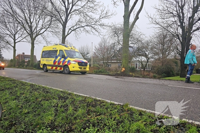 Sportwagen botst tegen boom en belandt in sloot