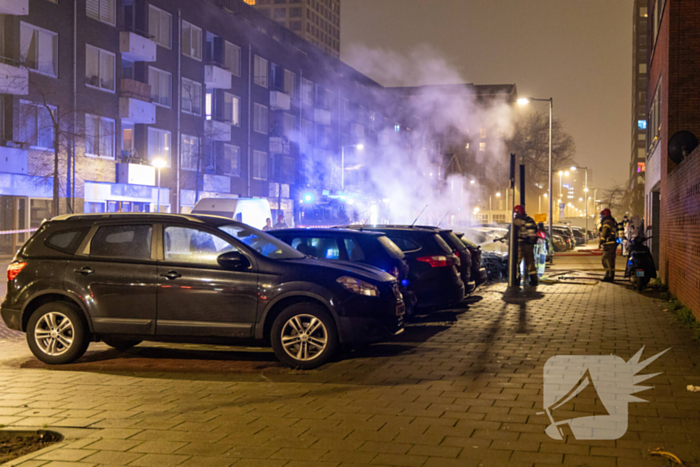 Taxi verwoest door brand