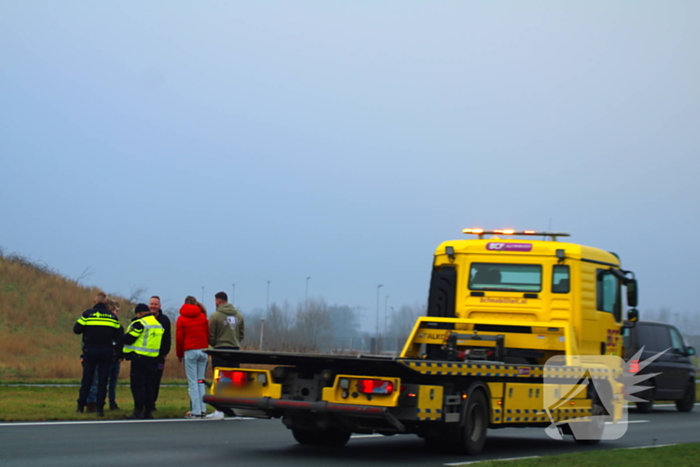 File na aanrijding tussen twee voertuigen