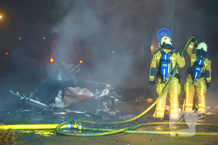 Opnieuw caravan in brand gestoken