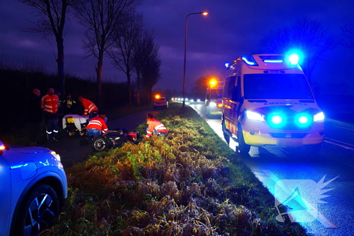 Scooterrijder zwaargewond na harde val