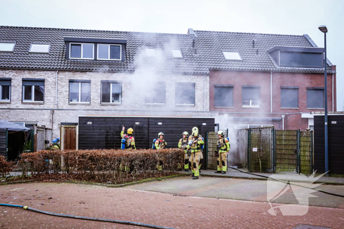 Uitslaande brand in schuur