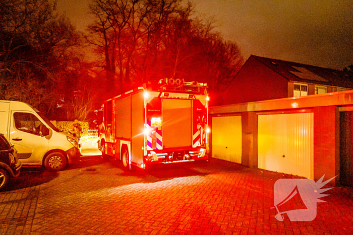 Brand in garage snel geblust