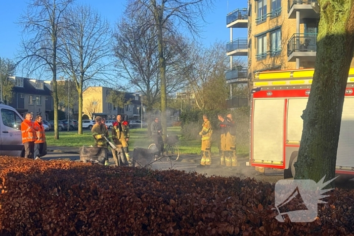 Brand in opgehaald vuurwerkafval snel geblust