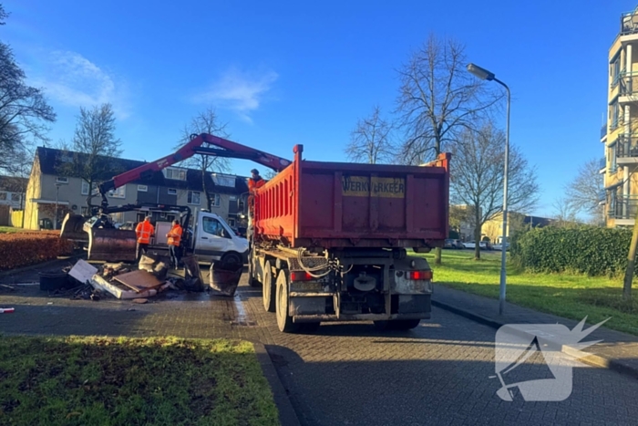 Brand in opgehaald vuurwerkafval snel geblust