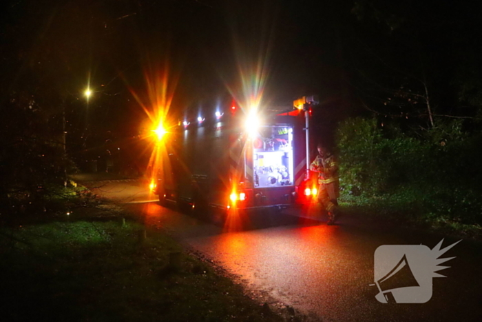 Schoorsteenbrand bij het mountainbike Museum