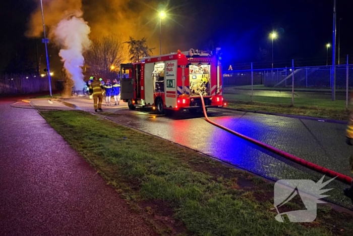 Auto verwoest door brand