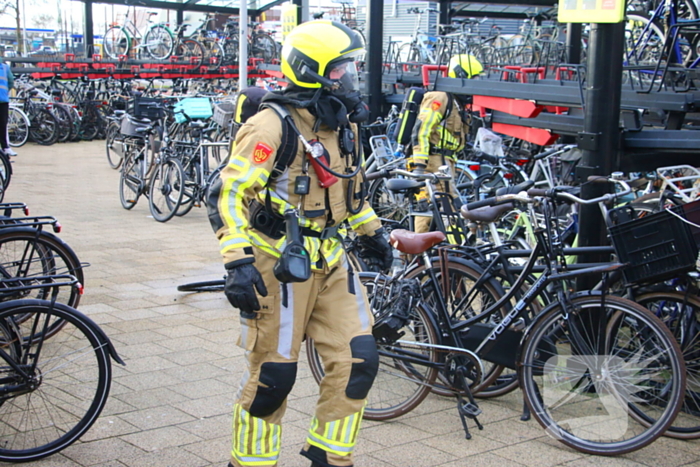 Elektrische fiets vat vlam in fietsenstalling