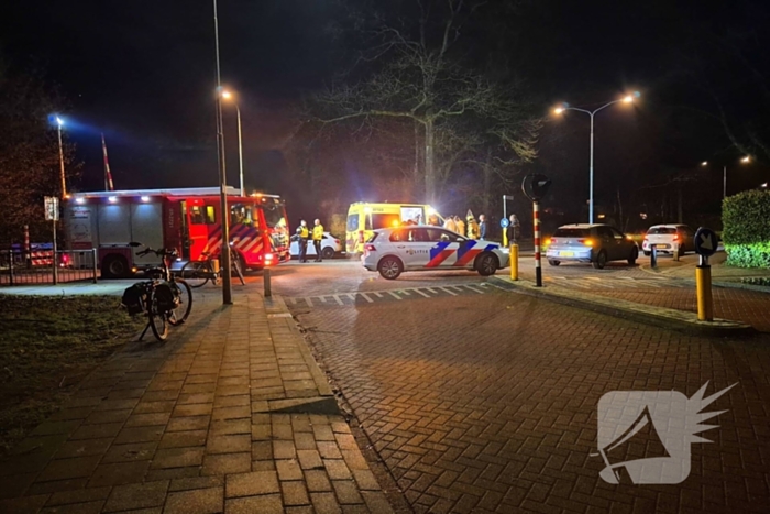 Fietser ten val op kruising