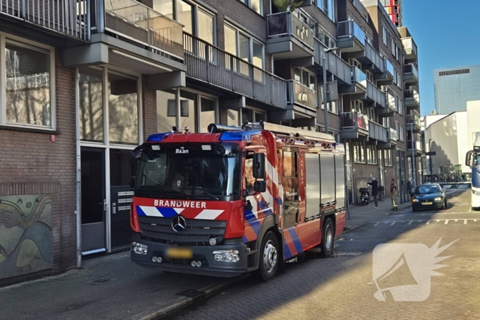 Gebouw vol stoom door lekkage