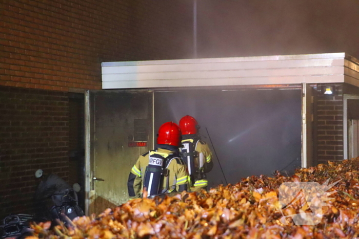 Brand in garage van woning